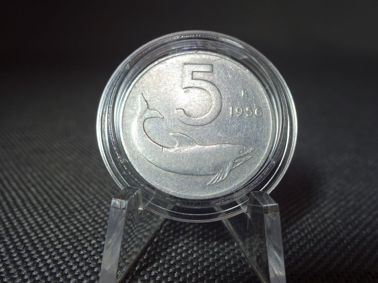 Münze Italien 1956 5 Lire Delfin Rarität Selten 3. Münze Italien 1956 5 Lire Delfin Rarität Selten 3.