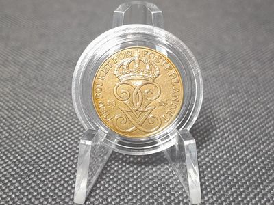 Münze Schweden 1915 1 Öre König Gustav V. Fehlprägung Erhaltung
