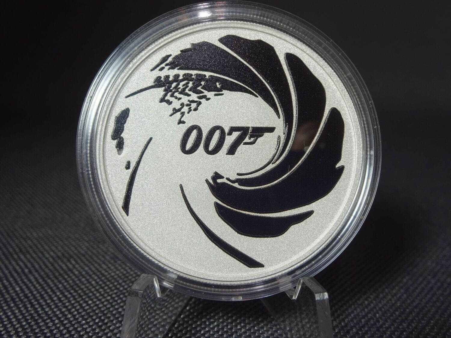 Silbermünze Tuvalu 2022 1 Dollar James Bond Agent 007 Farbe Schwarz 1 Oz Unze