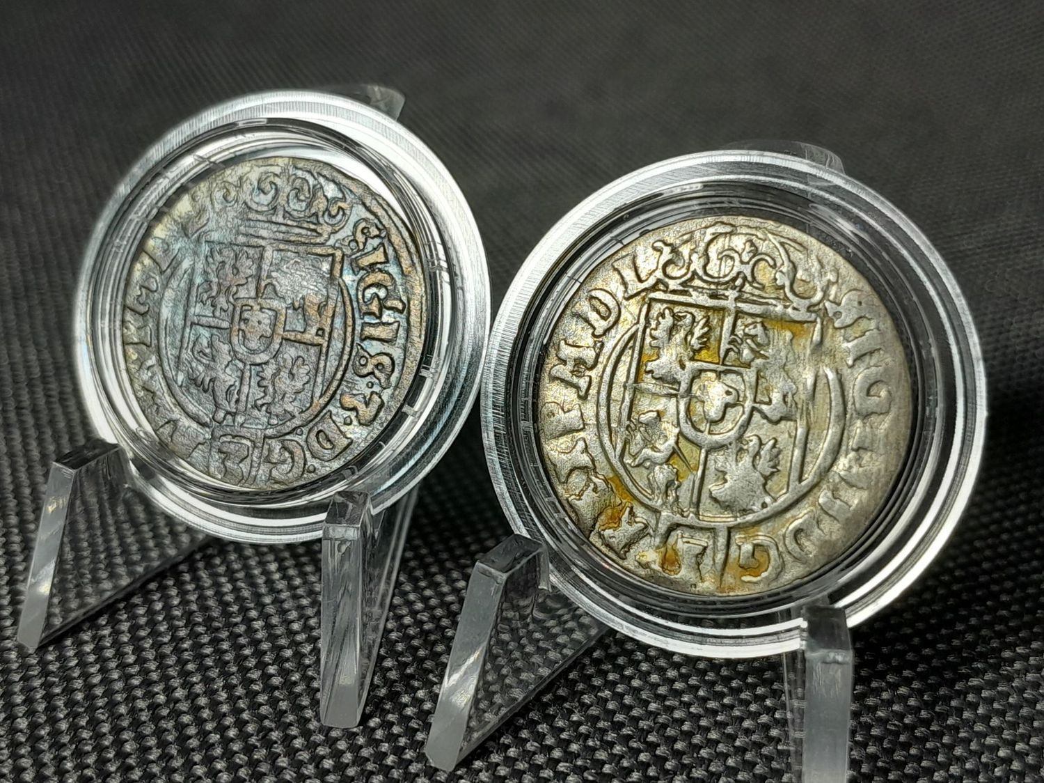 Silbermünzen Set Polen 1626 1627 1 Poltorak Polker Sigismund III. Wasa Patina Silbermünzen Set Polen 1626 1627 1 Poltorak Polker Sigismund III. Wasa Patina