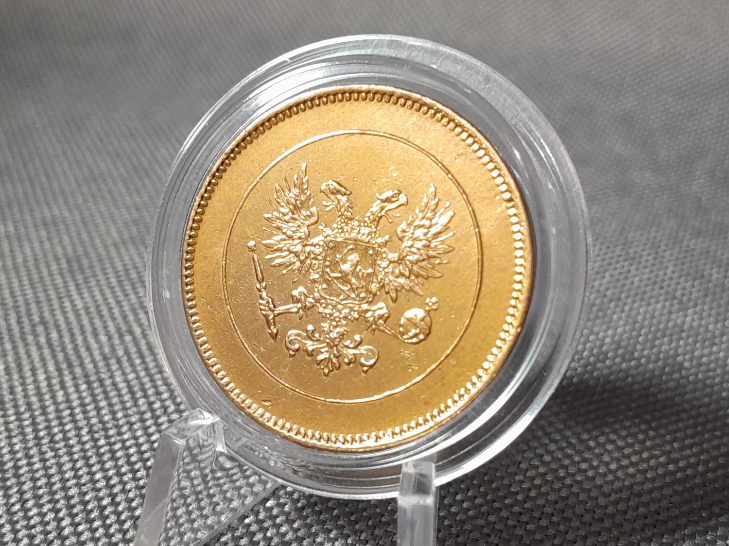 Münze Finnland 1917 5 Penniä Kaiser Nikolaus II. Zar Erhaltung!