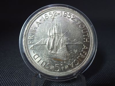 Silbermünze Südafrika 1952 5 Schilling Kapstadt King George VI. (2.) Silbermünze Südafrika 1952 5 Schilling Kapstadt King George VI. (2.)