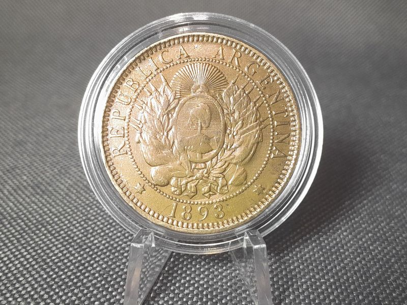 Münze Argentinien 1893 Dos Centavos Libertad Münze Argentinien 1893 Dos Centavos Libertad
