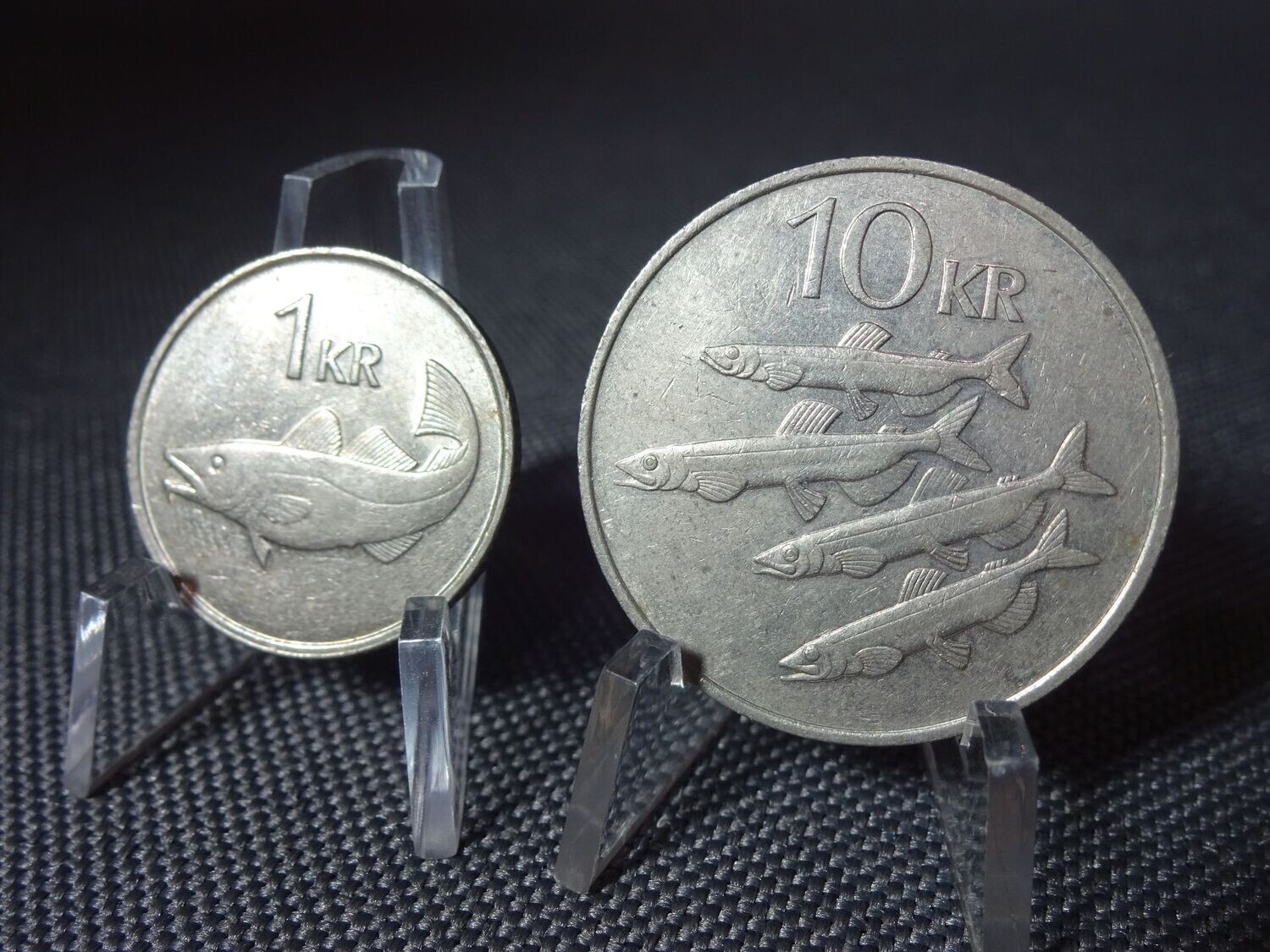 Münzen Set Island 1981 1984 1 10 Krone Krona Tiu Kronur Fische