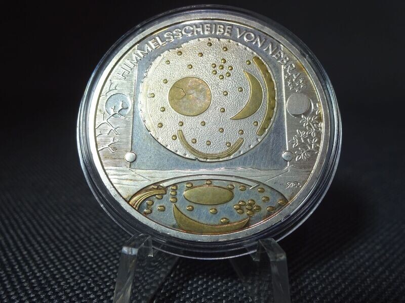 Silbermünze Deutschland 2008 A 10 Euro Himmelsscheibe von Nebra Gilded