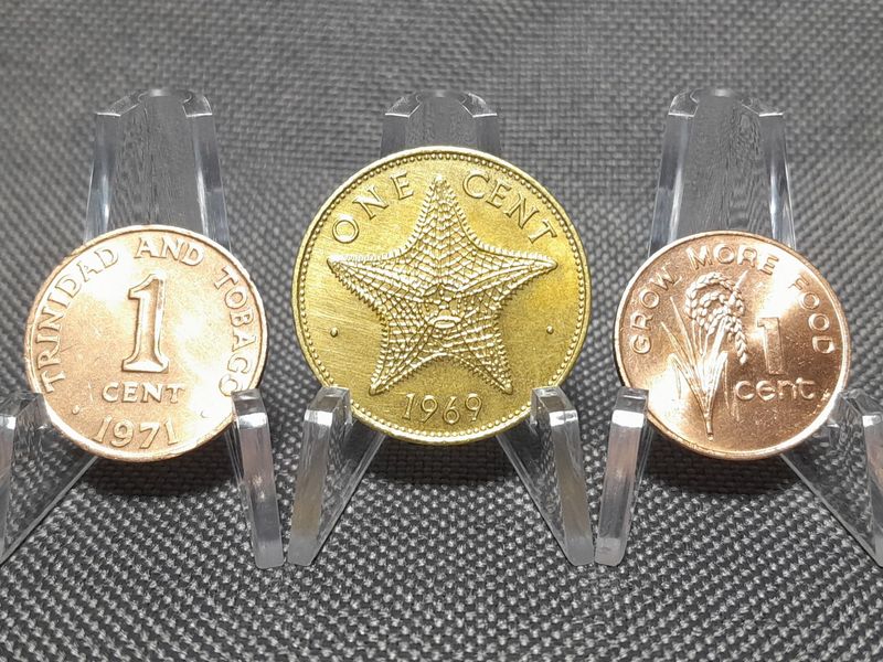 Münzen Set Bahamas Fidschi Fiji Trinidad Tobago 1969 1971 1977 1 Cent FAO Erhaltung Münzen Set Bahamas Fidschi Fiji Trinidad Tobago 1969 1971 1977 1 Cent FAO Erhaltung