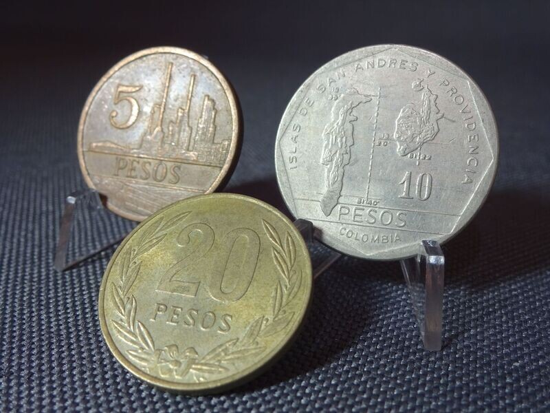 Münzen-Set Kolumbien 1984 - 1987 5 10 & 20 Pesos Münzen-Set Kolumbien 1984 - 1987 5 10 & 20 Pesos