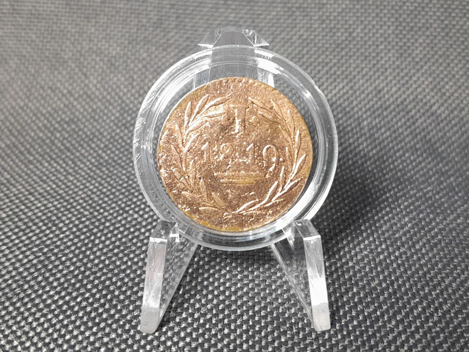 Münze Altdeutschland 1819 1 Pfennig Frankfurt Judenpfennig Erhaltung