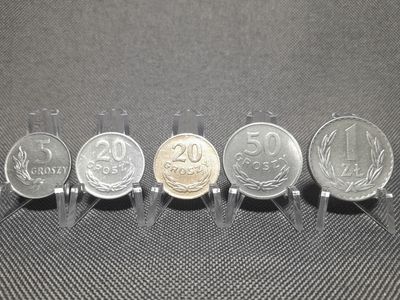 Münzen Set Polen 1949 5 20 50 Groszy 1 Zloty Erhaltung! Münzen Set Polen 1949 5 20 50 Groszy 1 Zloty Erhaltung!