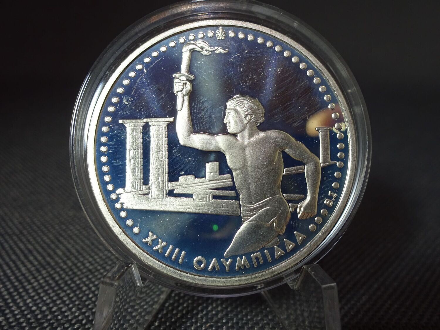 Silbermünze Griechenland 1984 500 Drachmen Olympische Spiele Fakel Läufer Olympia PP Proof Silbermünze Griechenland 1984 500 Drachmen Olympische Spiele Fakel Läufer Olympia PP Proof