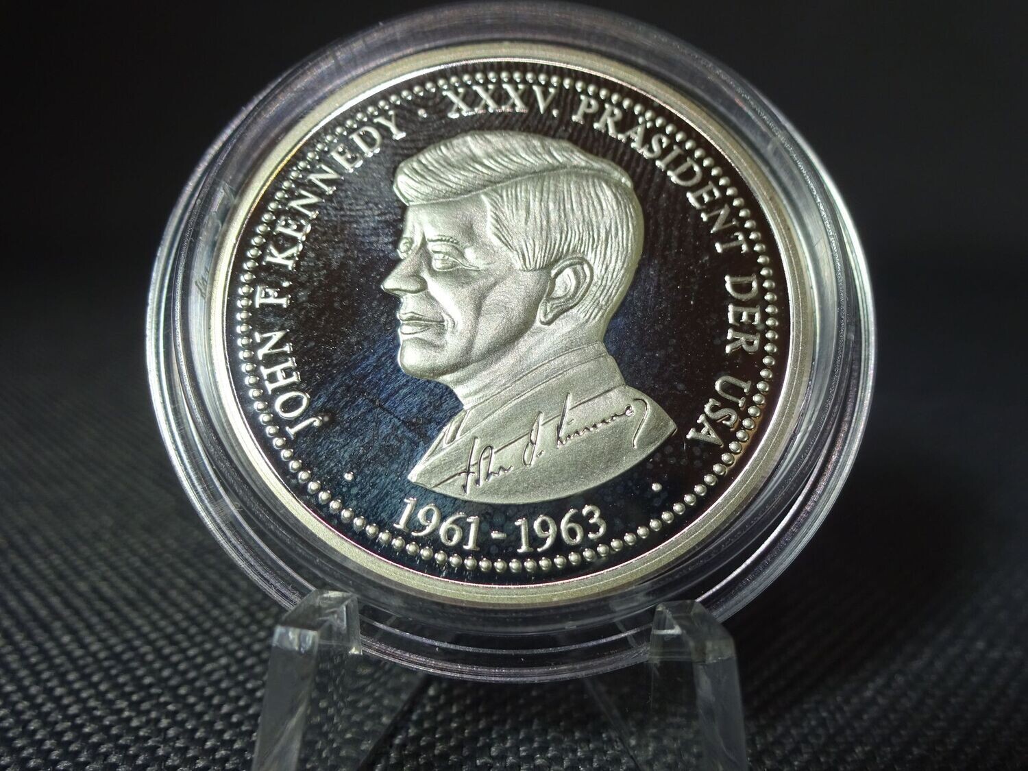 Silbermedaille John F. Kennedy 35. Präsident USA 1961 - 1963 PP Proof Silbermedaille John F. Kennedy 35. Präsident USA 1961 - 1963 PP Proof