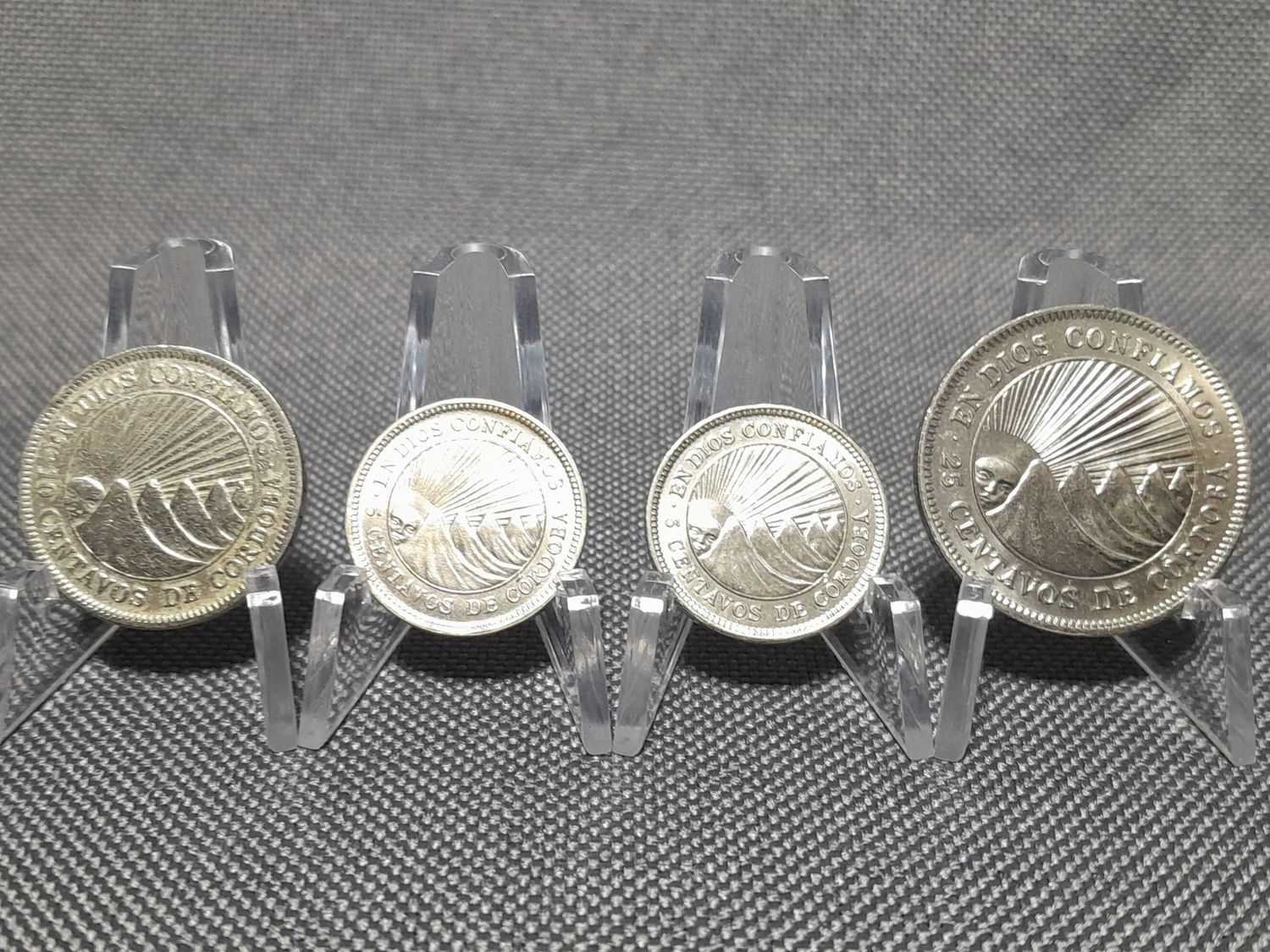 Münzen Set Nicaragua 1939 1952 1965 5 10 25 Centavos Erhaltung