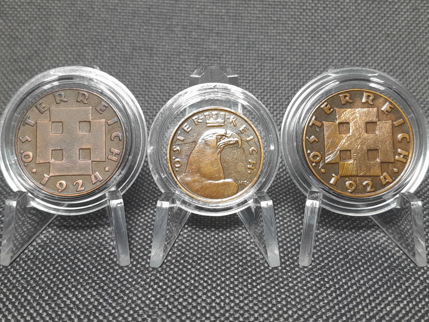 Münzen Set Österreich 1924 100 200 Kronen Patina Münzen Set Österreich 1924 100 200 Kronen Patina