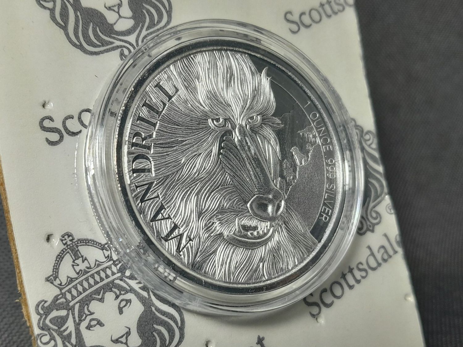 Silbermünze Kamerun 2020 500 Francs Mandrill Affe Blister 1 Oz Unze Silbermünze Kamerun 2020 500 Francs Mandrill Affe Blister 1 Oz Unze