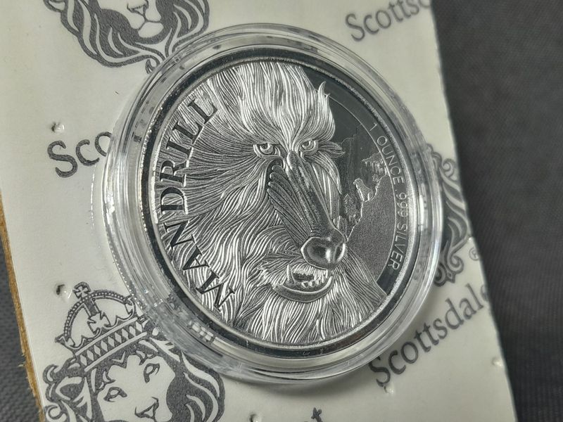 Silbermünze Kamerun 2020 500 Francs Mandrill Affe Blister 1 Oz Unze Silbermünze Kamerun 2020 500 Francs Mandrill Affe Blister 1 Oz Unze