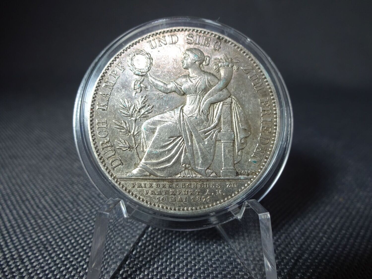 Silbermünze 1871 1 Taler Altdeutschland Bayern Königreich Siegestaler König Ludwig II.