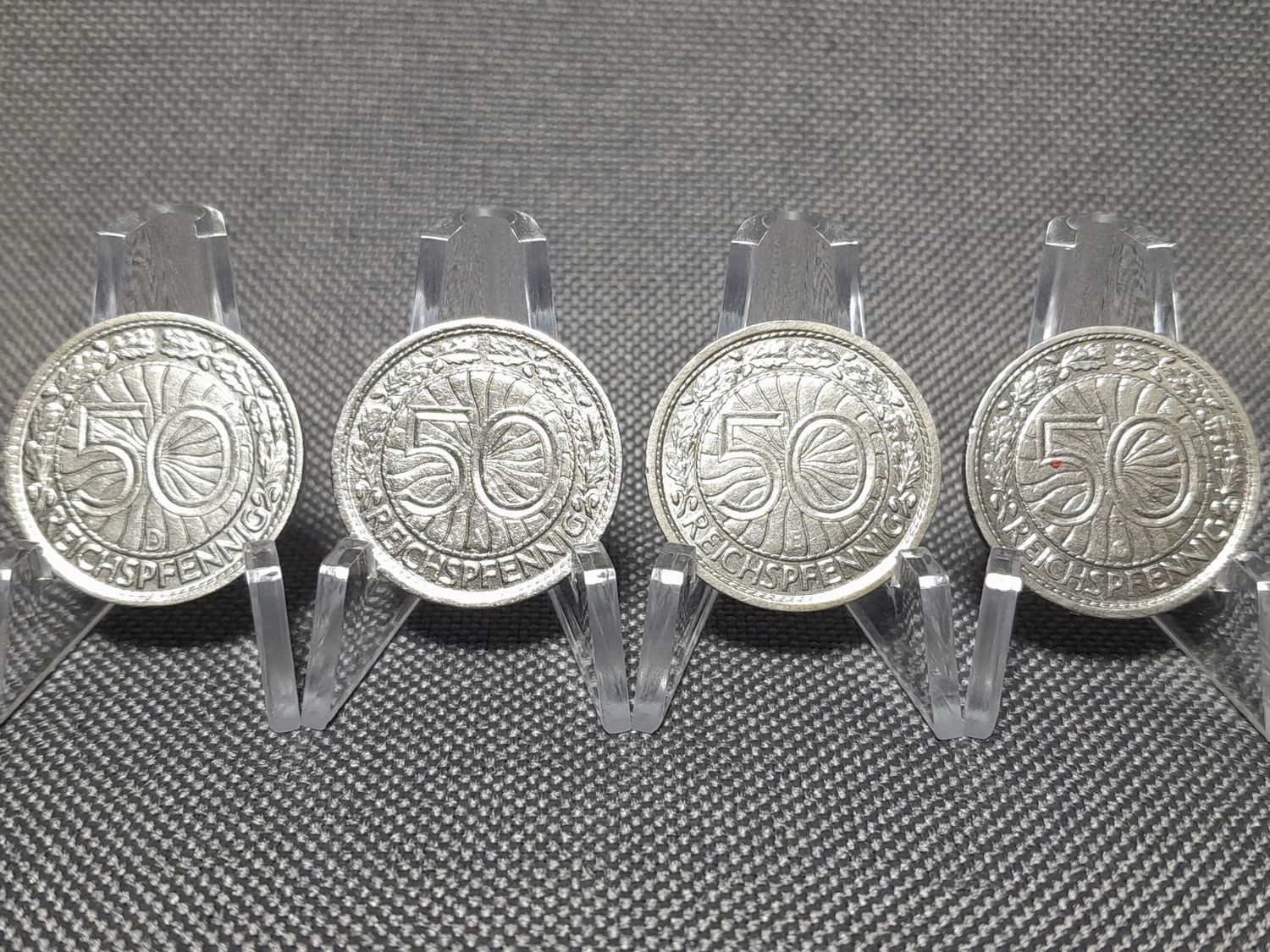 Münzen Set Weimarer Republik 1927 1928 A D E G 50 Reichspfennig