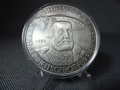 Medaille Bayern Deutschland Wilhelm IV. Reinheitsgebot Bier 1516