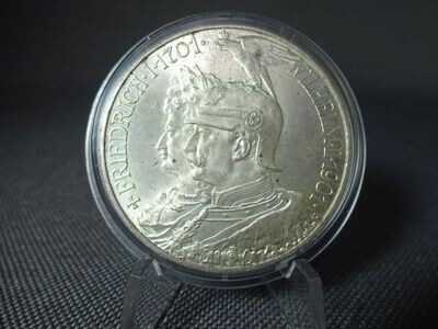 Silbermünze Deutsches Kaiserreich 1901 A 5 Mark König Friedrich I. Wilhelm II. 200 Jahre Preussen Silbermünze Deutsches Kaiserreich 1901 A 5 Mark König Friedrich I. Wilhelm II. 200 Jahre Preussen