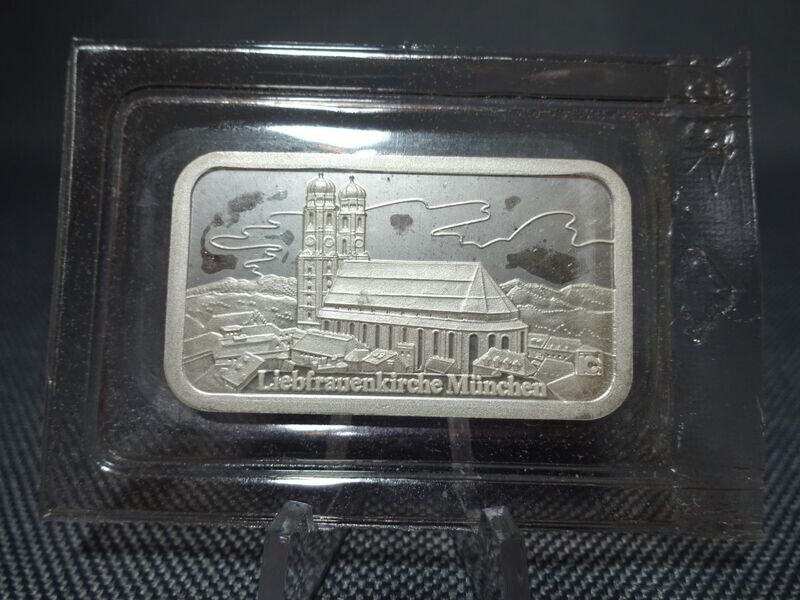 Silberbarren Deutschland Degussa Liebfrauenkirche München 1/2 Oz Unze