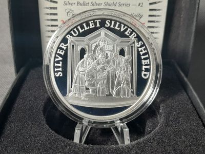 Silbermedaille USA 2023 30 Pieces of Silver Trump Putin King Charles Silver Shield PP Proof 1 Oz Unze