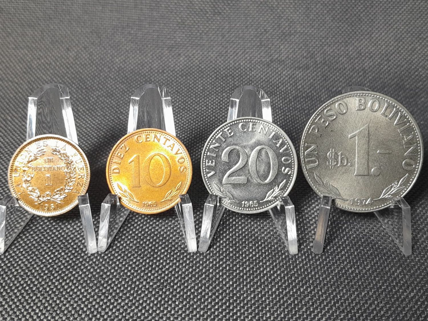 Münzen Set Bolivien 1951 1965 1974 1 10 20 Centavos Peso Erhaltung!
