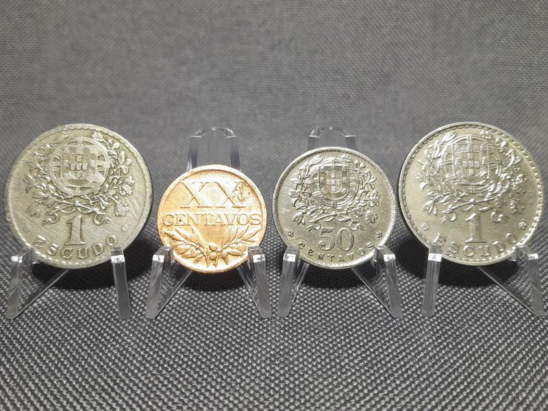 Münzen Set Portugal 1930 1945 1957 1961 1 20 50 Centavos Escudo
