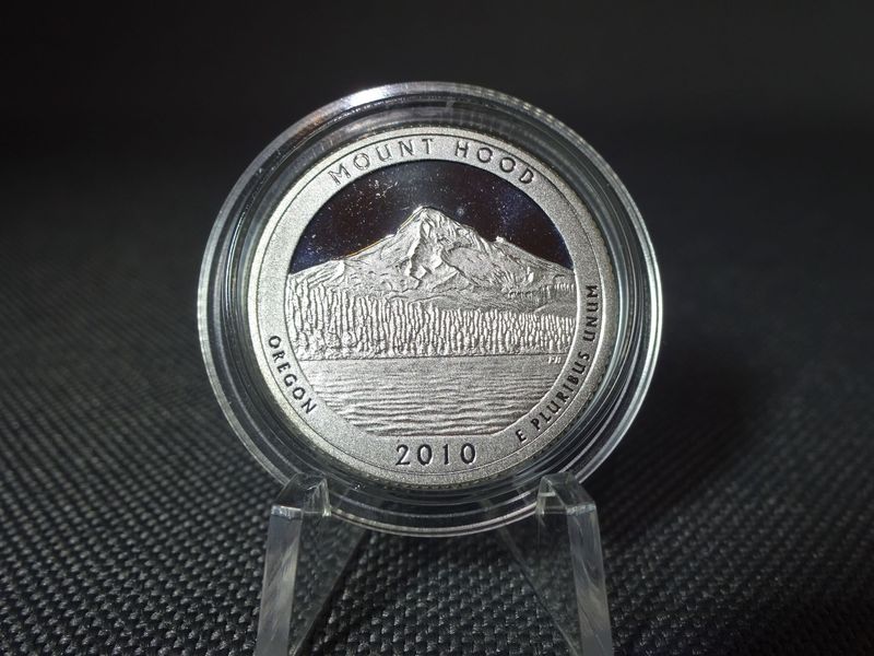 Silbermünze USA 2010 1/4 Quarter Dollar Mount Hood Oregon Washington Liberty PP Proof Silbermünze USA 2010 1/4 Quarter Dollar Mount Hood Oregon Washington Liberty PP Proof