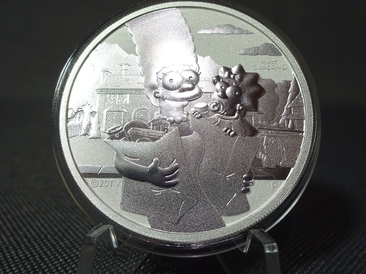 Silbermünze Tuvalu 2021 1 Dollar Marge Maggie Simpson 1 Oz Unze Silbermünze Tuvalu 2021 1 Dollar Marge Maggie Simpson 1 Oz Unze