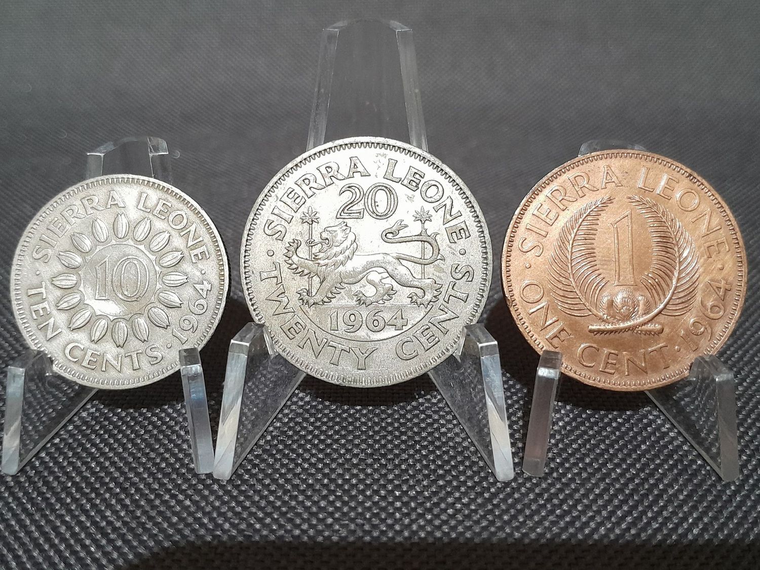 Münzen Set Sierra Leone 1964 1 10 20 Cents Sir Milton Margai Münzen Set Sierra Leone 1964 1 10 20 Cents Sir Milton Margai