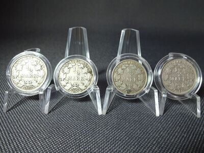 Silbermünzen Set Deutsches Kaiserreich 1906 A D E G 1/2 Mark Fehlprägung Silbermünzen Set Deutsches Kaiserreich 1906 A D E G 1/2 Mark Fehlprägung