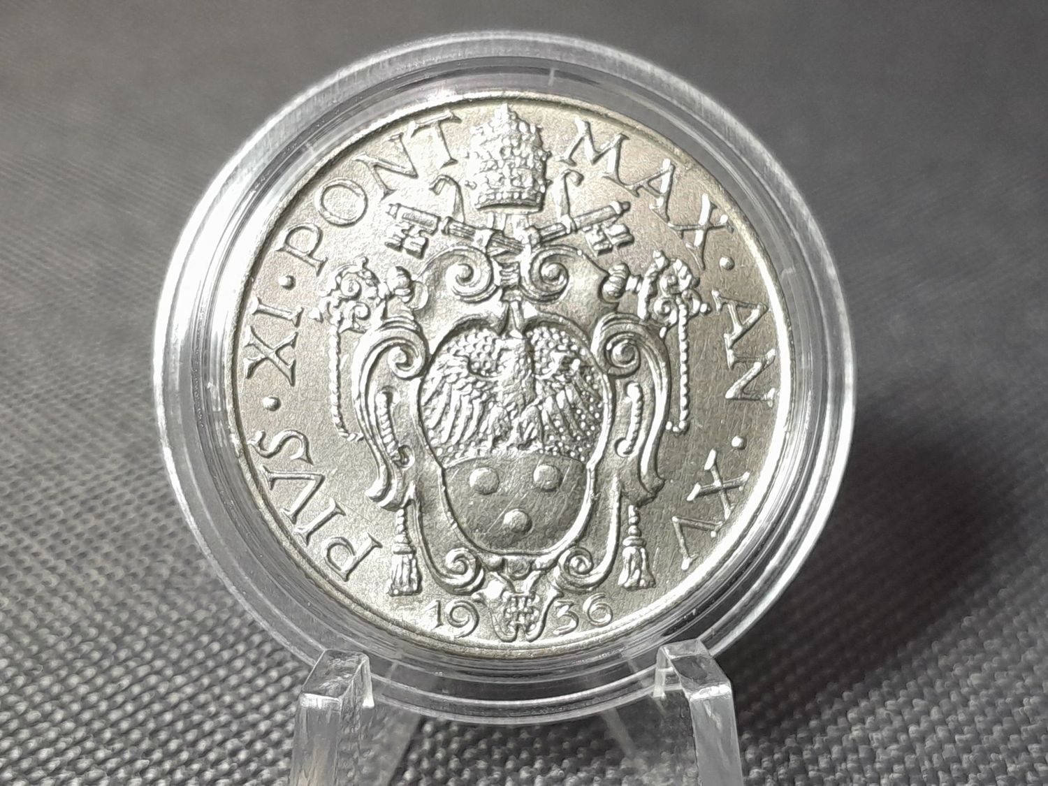 Münze Vatikan 1936 1 Lire Lira Jungfrau Maria Papst Pius XI. Selten