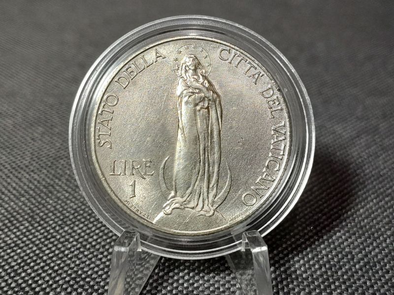 Münze Vatikan 1936 1 Lire Lira Citta del Vaticano Jungfrau Maria Papst Pius XI. Selten Münze Vatikan 1936 1 Lire Lira Citta del Vaticano Jungfrau Maria Papst Pius XI. Selten