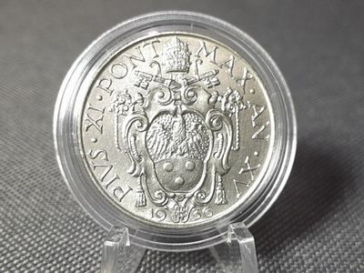 Münze Vatikan 1936 1 Lire Lira Jungfrau Maria Papst Pius XI. Selten