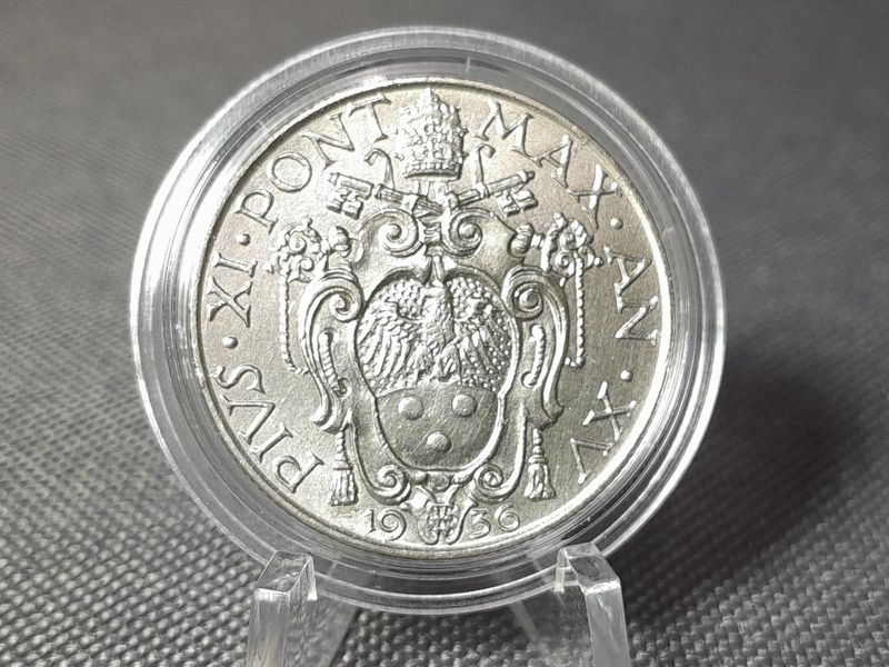 Münze Vatikan 1936 1 Lire Lira Jungfrau Maria Papst Pius XI. Selten Münze Vatikan 1936 1 Lire Lira Jungfrau Maria Papst Pius XI. Selten