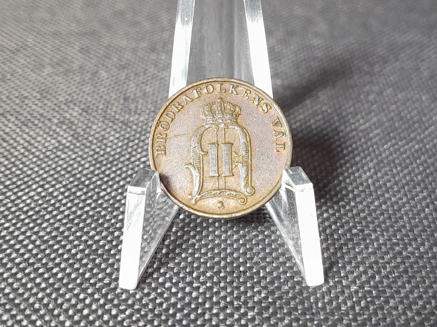 Münze Schweden 1903 1 Öre Oskar II. Patina