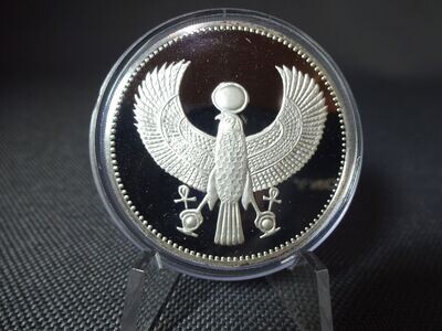 Silbermünze Ägypten 1999 5 Pfund Horus Falke Treasures of Ancient Egypt PP Selten