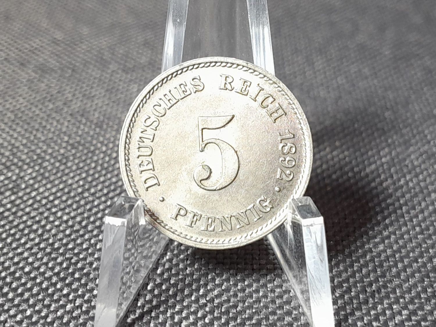 Münze 1892 Deutsches Kaiserreich E 5 Pfennig Muldenhütten Selten Erhaltung!!!!! Münze 1892 Deutsches Kaiserreich E 5 Pfennig Muldenhütten Selten Erhaltung!!!!!