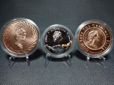Silbermünze Set Kanada USA 1977 1 Dollar Queen Skull Criminal Elite 2017 2x Medaille 1 Oz Unze