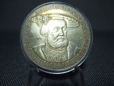Silbermedaille Deutschland Bayern Wilhelm IV. Reinheitsgebot Bier 1516