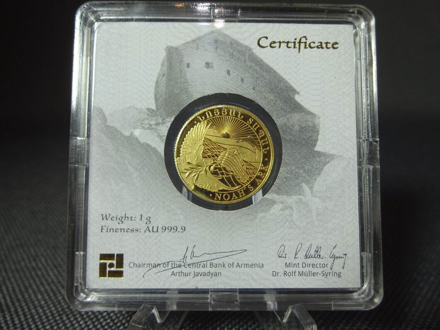 Goldmünze Armenien 2020 100 Dram Arche Noah 1 g Goldmünze Armenien 2020 100 Dram Arche Noah 1 g