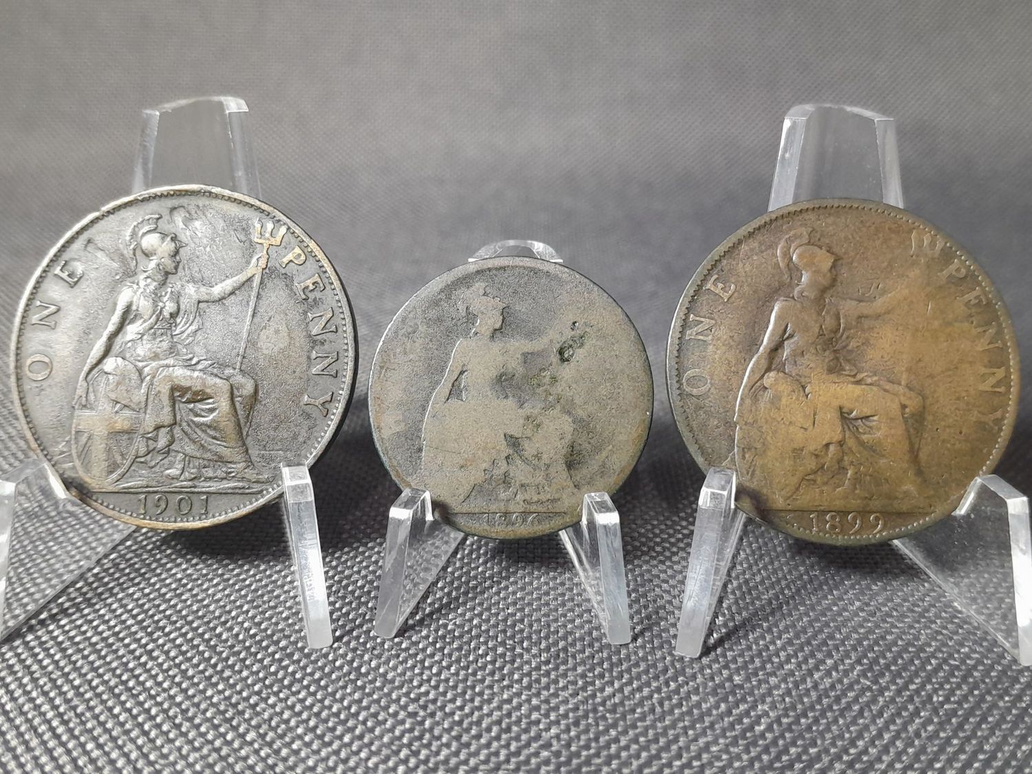 Münzen Set England 1896 1899 1901 1/2 Half 1 Penny Queen Victoria Münzen Set England 1896 1899 1901 1/2 Half 1 Penny Queen Victoria