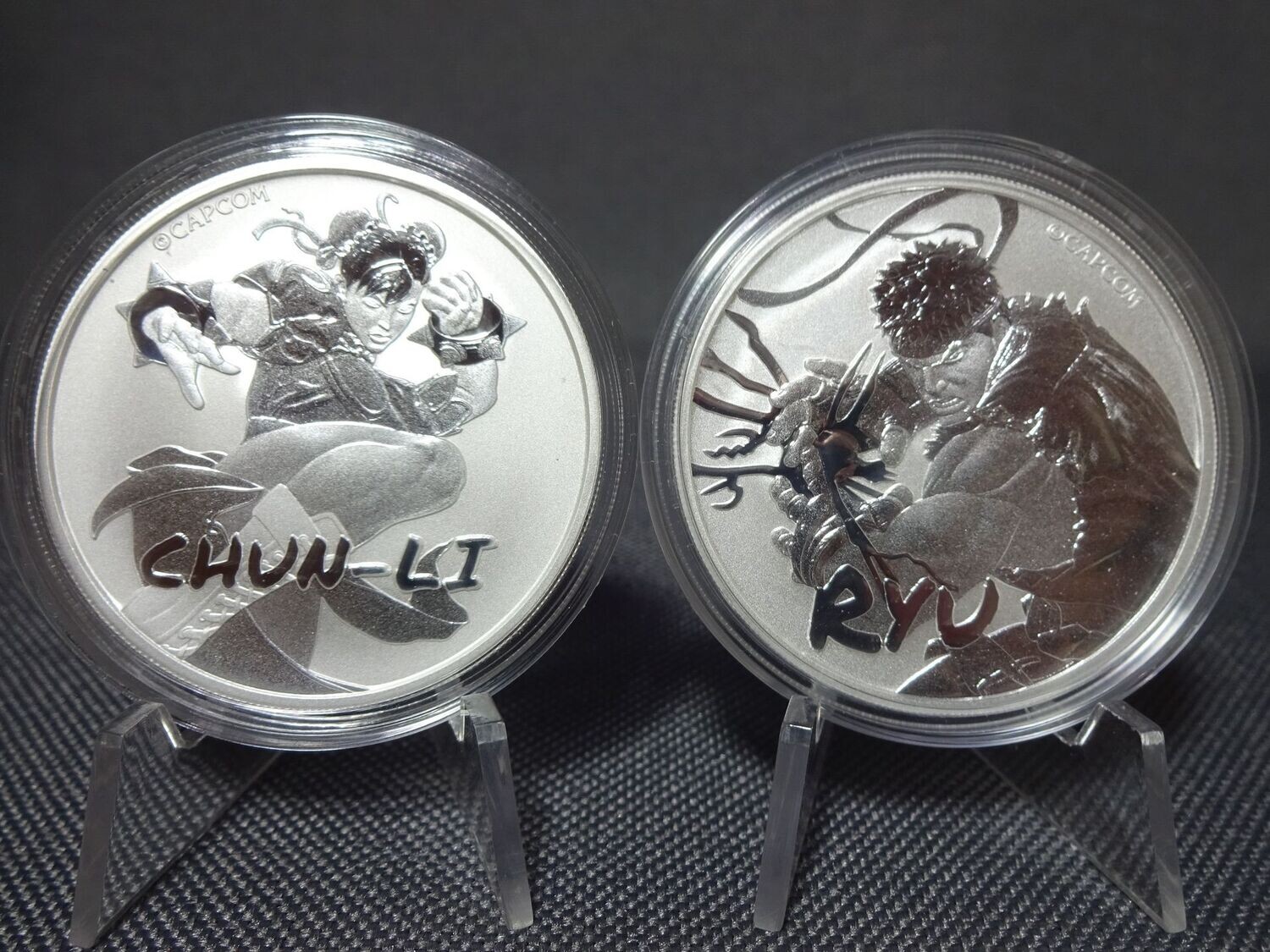 Silbermünzen Set Tuvalu 2022 1 Dollar Street Fighter Chun-Li Ryu 1 Oz Unze Silbermünzen Set Tuvalu 2022 1 Dollar Street Fighter Chun-Li Ryu 1 Oz Unze