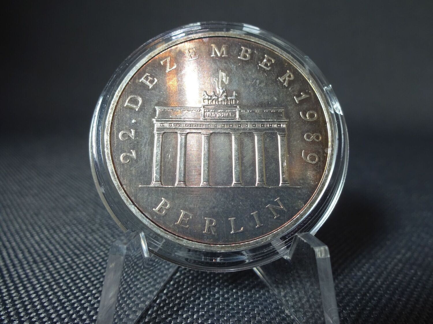 Silbermünze DDR 1990 20 Mark 22. Dezember 1989 Brandenburger Tor