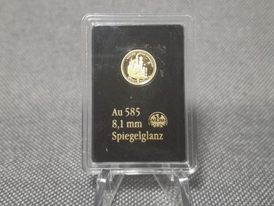 Goldmedaille Schloss Neuschwanstein Deutschland Deutsche Wahrzeichen in Gold 585 > 1/200 Oz Unze