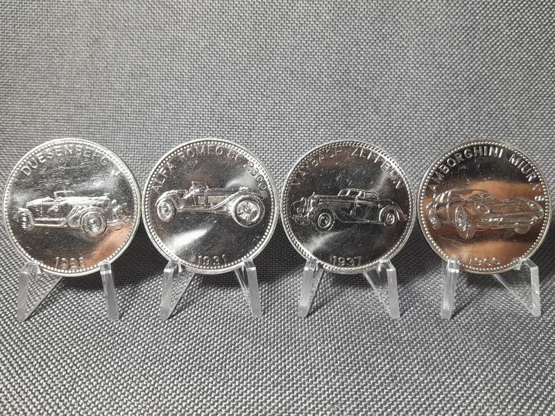 Medaillen Set Shell Deutschland Auto Sportwagen Düsenberg Alfa Romeo Maybach Lamborghini Erhaltung! Medaillen Set Shell Deutschland Auto Sportwagen Düsenberg Alfa Romeo Maybach Lamborghini Erhaltung!