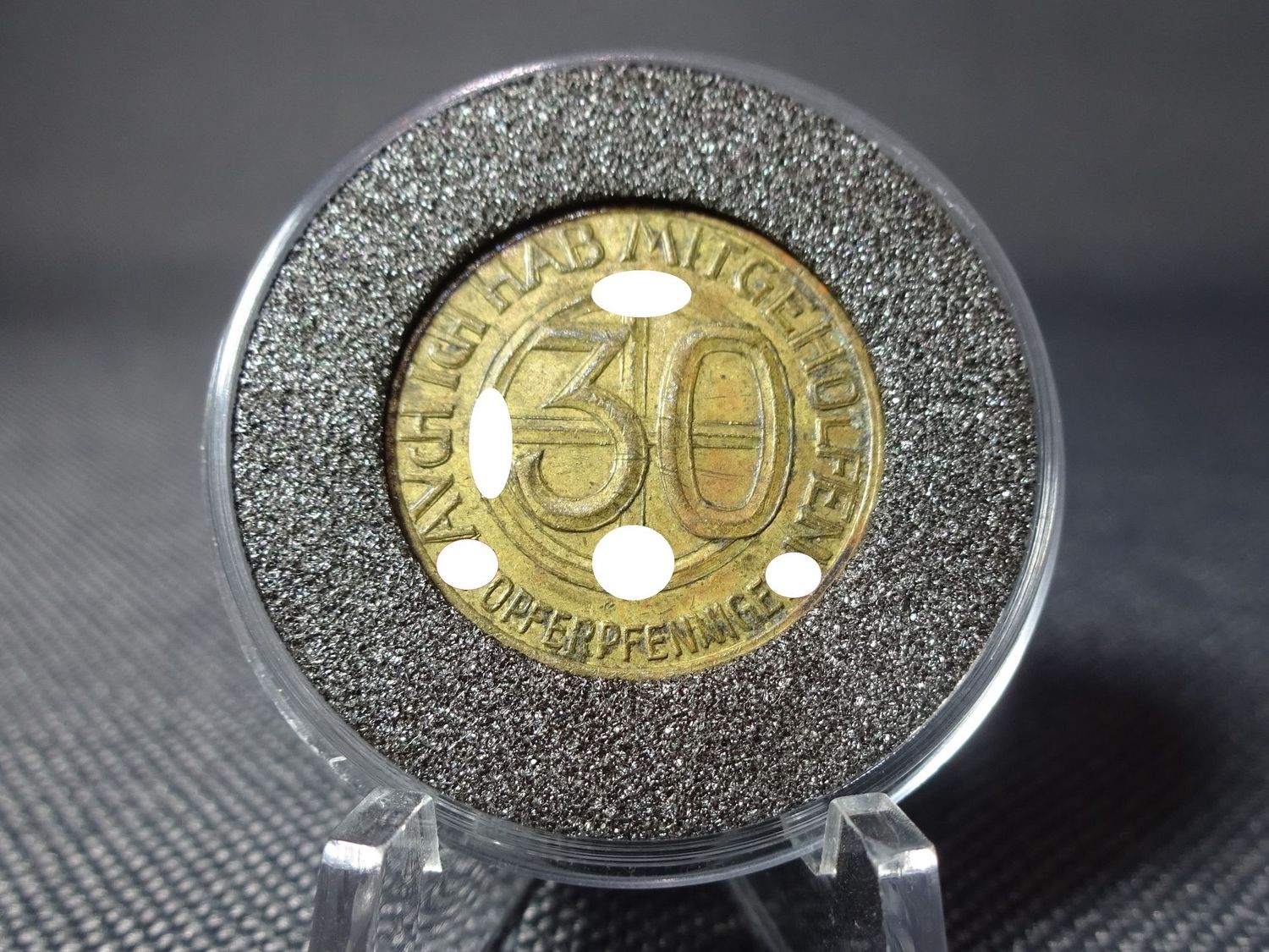Token Jeton Drittes Reich 30 Opferpfennige Adolf Hitler Spende Mitgeholfen Wertmarke Token Jeton Drittes Reich 30 Opferpfennige Adolf Hitler Spende Mitgeholfen Wertmarke