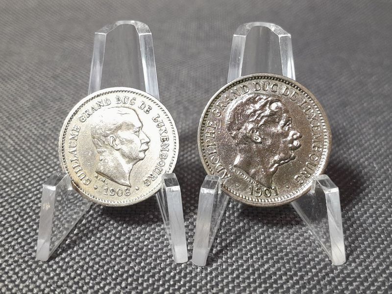 Münzen Set Luxemburg 1901 1908 5 10 Centimes Adolph Wilhelm IV.
