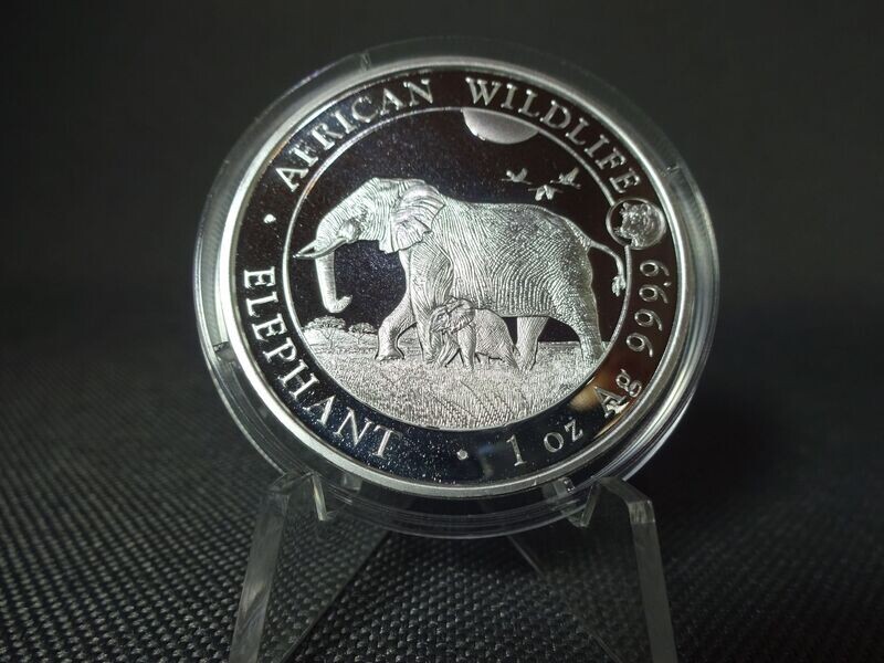 Silbermünze Somalia Elefant 2022 100 Shillings Wildlife Privy Mark Tiger 1 Oz Unze Silbermünze Somalia Elefant 2022 100 Shillings Wildlife Privy Mark Tiger 1 Oz Unze