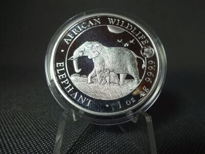 Silbermünze Somalia Elefant 2022 100 Shillings Wildlife Privy Mark Tiger 1 Oz Unze Silbermünze Somalia Elefant 2022 100 Shillings Wildlife Privy Mark Tiger 1 Oz Unze